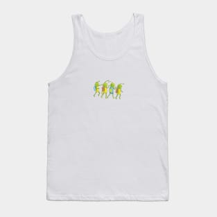 Martians Walking Illustration Tank Top